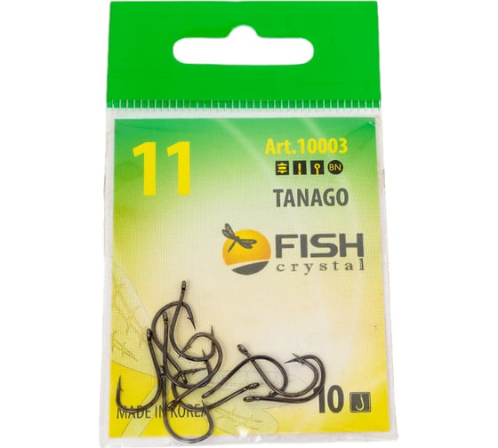 Крючок FISHCRYSTAL FS TANAGO № 11, 10 шт 10003-11F 1