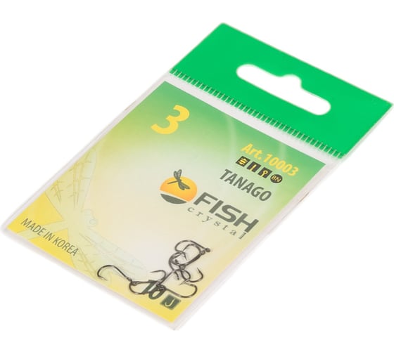 Крючок FISHCRYSTAL FS TANAGO № 3, 10 шт 10003-03F
