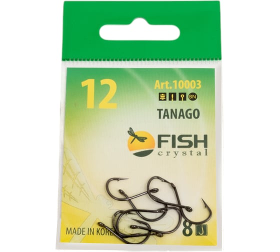 Крючок FISHCRYSTAL FS TANAGO № 12, 8 шт 10003-12F