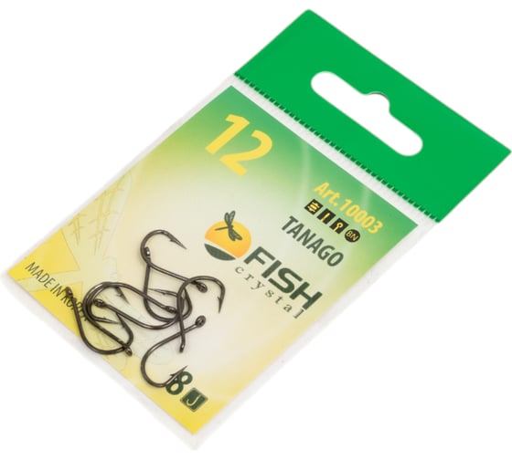 Крючок FISHCRYSTAL FS TANAGO № 12, 8 шт 10003-12F