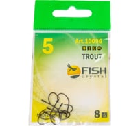 Крючок FISHCRYSTAL FS TROUT с большим ухом, №5, 8 шт 10096-05F