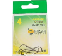 Крючок FISHCRYSTAL KM012 BAITHOLDER с ушком, №4, покрытие BN, 5 шт 012/BH-04F