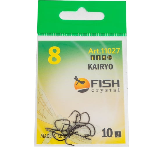 Крючок FISHCRYSTAL FS KAIRYO HAN-SURE №8 10 шт 11027-08F
