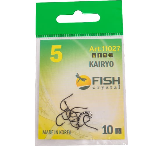 Крючок FISHCRYSTAL FS KAIRYO HAN-SURE №5 10 шт 11027-05F