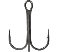Крючок тройной FISHCRYSTAL с круглым поддевом, №2, покрытие BN, 9 шт 11030-02F