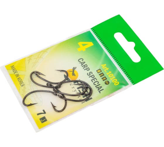 Крючок FISHCRYSTAL FS CARP SPECIAL №4, 7 шт 10100-04F
