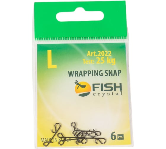 Застежка безузловая FISHCRYSTAL №L 25 кг, 6 шт 2022-LF 1