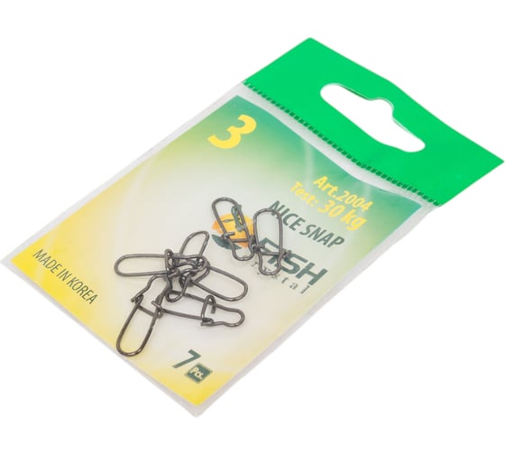 Застежка FISHCRYSTAL Nice №3 30 кг, 7 шт 2004-3F