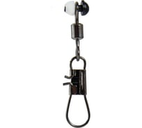 Застежка с вертлюжком FISHCRYSTAL №M двойной пластик, 4 шт 5012-MF