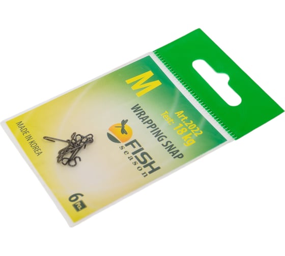 Застежка безузловая FISHCRYSTAL №M 18 кг, 6 шт 2022-MF