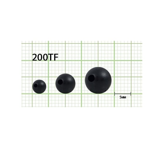 Бусина резиновая FISHCRYSTAL  8 мм, отверстие 1.2 мм, 10 шт 2002TF
