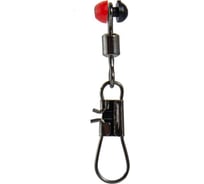 Застежка с вертлюжком FISHCRYSTAL №S двойной пластик, 4 шт 5012-SF