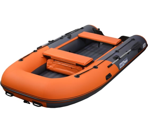 Надувная лодка Boatsman BT380A графитово-оранжевая 7196