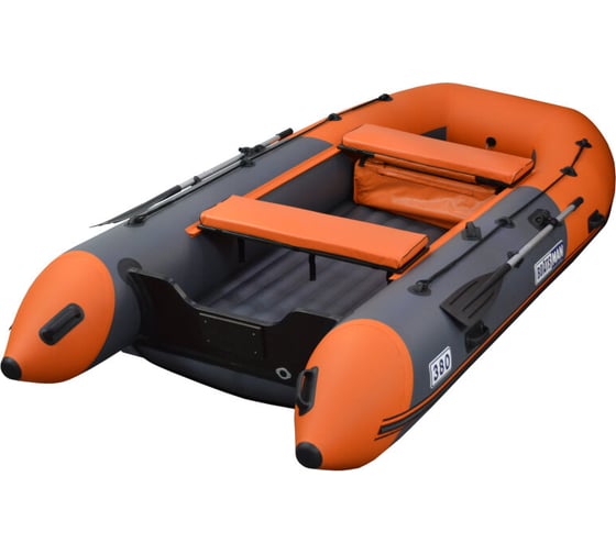 Надувная лодка Boatsman BT380A графитово-оранжевая 7196