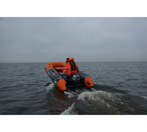Надувная лодка Boatsman BT380A графитово-оранжевая 7196