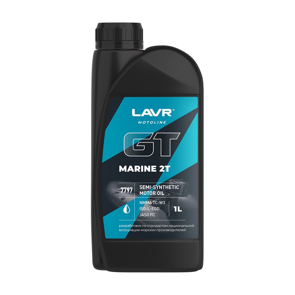 Масло LAVR MOTO GT Marine 2Т FC 1л. (полусинт.)