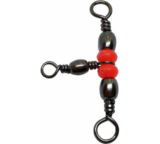 Вертлюги трехсторонние с бусиной Lucky John LJ Pro Series CROSLINE цвет 007, 7 шт LJP5109-007