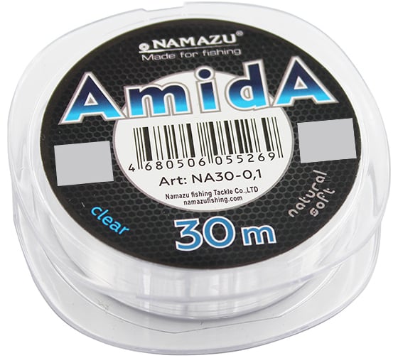 Леска Namazu Amida, L-30 м, d-0.2 мм, test-4.60 кг, прозрачная, 10 шт 600NA30-0,2