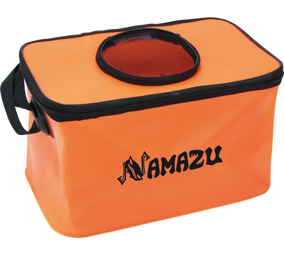 Сумка-кан складная Namazu с окном, 45x26x25 см, материал ПВХ, цвет оранжевый N-BOX24 1