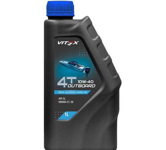 Полусинтетическое лодочное моторное масло VITEX Outboard 4T 10w40 NMMA FC-W v350001