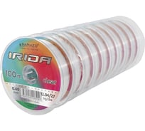 Леска Namazu Irida L-100 м, d-0.40 мм, test-12.04 кг, прозрачная, 10 шт NI100-0,40