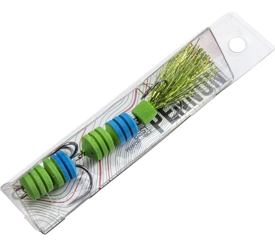 Приманка джиговая Lucky John LJ PENNON BARBELLWORM зеленый/синий FB3008464 1