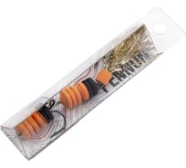 Приманка джиговая Lucky John LJ PENNON BARBELLWORM оранжевый/черный FB3008466