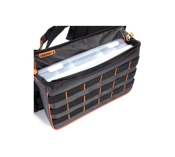Сумка рыболовная поясная Следопыт Fishing Belt Bag 74x22x10 см, серый, + 2 коробки Luno PF-BPO-01