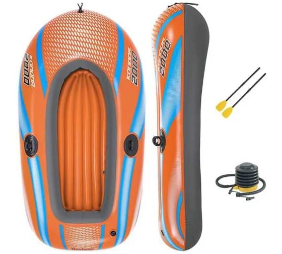 Надувная лодка BestWay Kondor 2000 185x97 см, весла, насос, до 120 кг 61142 BW