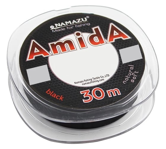 Леска Namazu Amida L-30 м, d-0.12 мм, test-2.20 кг, угольно-черный, 10 шт NA30-0,12B