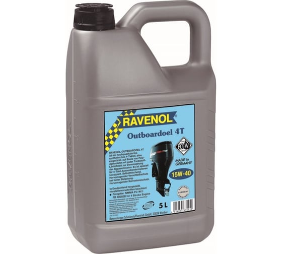 Масло моторное Outboardoel 4T (5 л; 15W-40) new для лодочных моторов RAVENOL 1153205-005-01-999 1