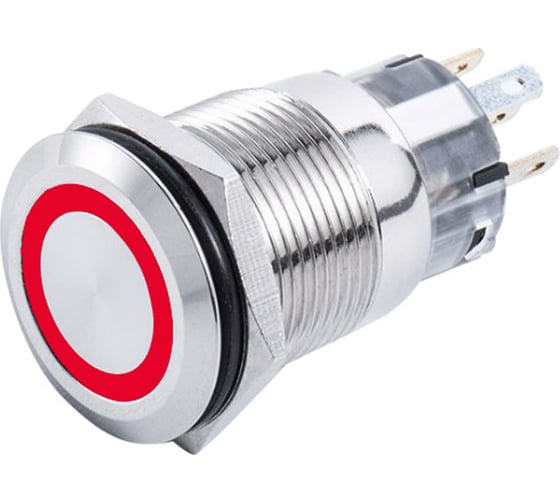 Переключатель кнопочный Skipper ON-OFF, 22 мм, синий, 12В/5А SK-DSS-16-SL-R 1