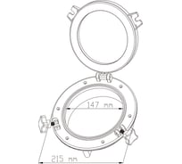Иллюминатор SeaFlo 147 (215) мм SFPP2-01