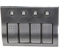 Панель бортового питания Skipper 4 переключателя, индикация SK-BP4S/P