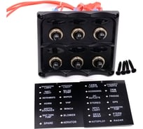 Панель бортового питания Skipper 6 переключателей, предохранители, индикация SK-TF6J