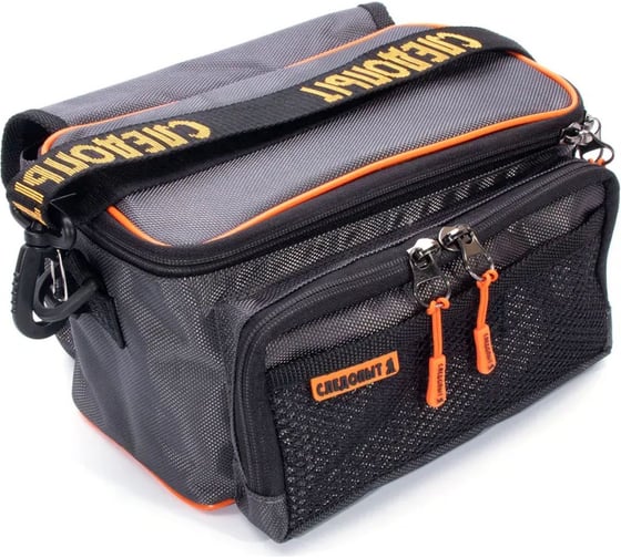 Сумка рыболовная Sling Lure Bag M, 26x14x22 см, цв. серый + 3 коробки Luno 18 Следопыт PF-BBK-05