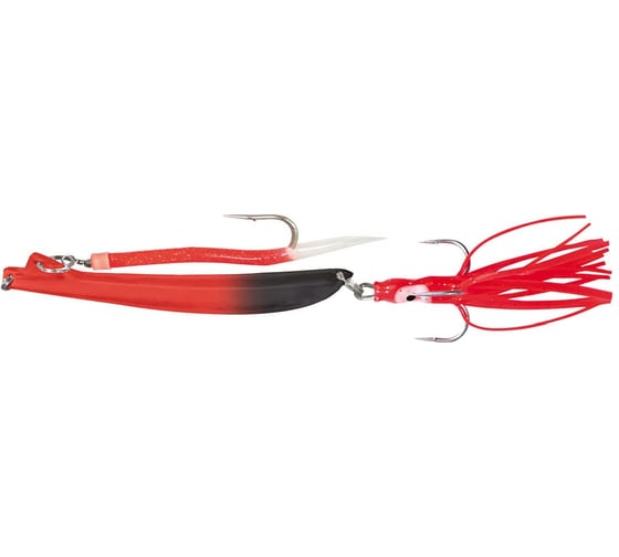 Пилькер Stinger BiColor Pilk 1000 г, Fl.Red-Black, GLOW 10, приманка для морской рыбалки ef55433 1