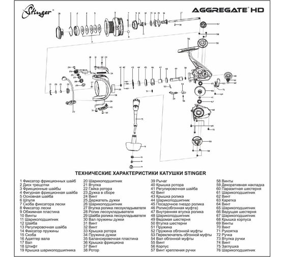 Катушка для рыбалки безынерционная Stinger Aggregate HD 3500 ef53269