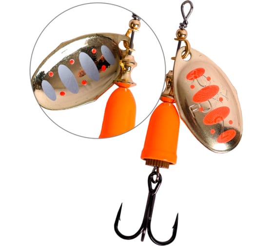 Блесна для рыбалки вращающаяся LureMax Foxy-4 16 гр, цвет 005/Or LSPF4-005/Or 1