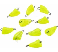 Груз пуля-эксцентрик окрашенный разборный Yaman "ЯМАН" 10 шт, 14 г, жёлтый Я-ГЭОР-14-10Ж