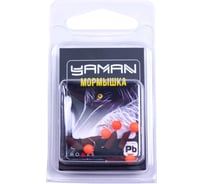 Мормышка безнасадочная Yaman "Гвоздешарик" матовый шоколад, d-2,5 мм, вес 0,6 г, шарик оранжевый неон, 5 шт Я-МР2750