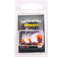 Мормышка безнасадочная Yaman "Банан" матовый шоколад, d-3 мм, вес 0,5 г, ядреный кубик красный, 5 шт Я-МР2652