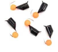 Мормышка безнасадочная Yaman "Гвоздешарик" черный, d-4 мм, вес 1,2 г, шарик оранжевый неон, 5 шт Я-МР2715