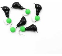 Мормышка безнасадочная Yaman "Муравей с ушком" вес 1 г, шарик зеленый неон, 5 шт Я-МР1999