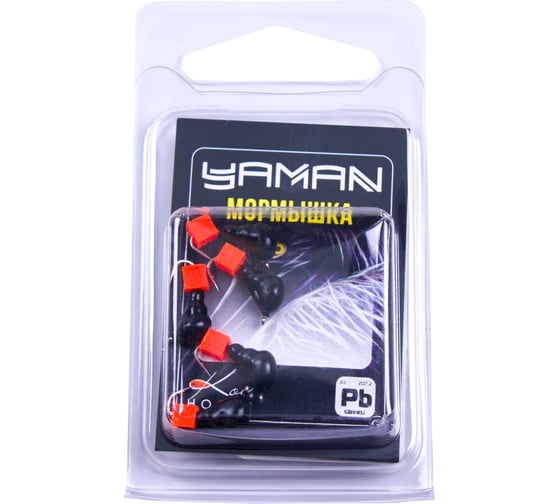 Мормышка безнасадочная Yaman "Муравей с ушком" вес 0,8 г, ядреный кубик красный, 5 шт Я-МР2557 1
