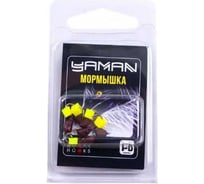 Мормышка безнасадочная Yaman "Банан" матовый шоколад, d-3,5 мм, вес 0,7 г, ядреный кубик желтый, 5 шт Я-МР2640