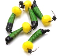 Мормышка вольфрамовая безнасадочная Yaman Ручейник №3, d-1.5 мм, L-8.5 мм, вес 0.60 г, кристалл желтый Я-МР1111