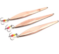 Блесна вертикальная Yaman Щучья с тройником, размер 70 мм, вес 11.5 г, цвет медь, 3 шт Я-БВ168