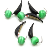 Мормышка вольфрамовая безнасадочная Yaman Капелька №2, вес 0.45 г, кошачий глаз сверленый, цв. латунь Я-МР0992