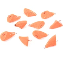 Груз пуля-эксцентрик окрашенный разборный Yaman 10 шт, 40 г, оранжевый Я-ГЭОР-40-10О